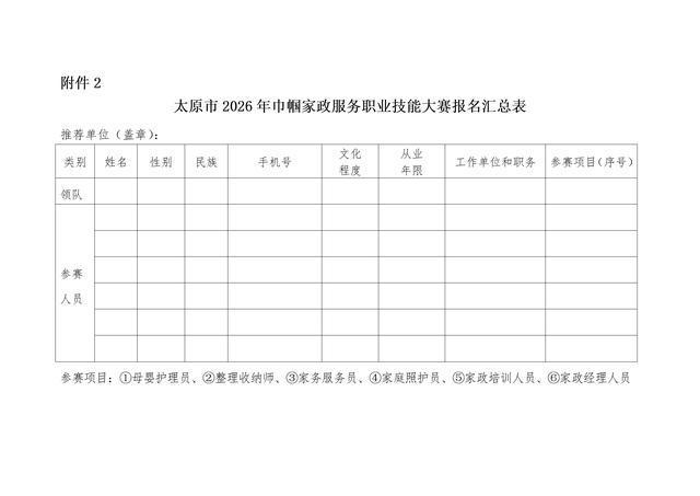 报名通知等你来战！太原市“妇乐坊”巾帼家政服务职业技能大赛诚邀您参与(图2)